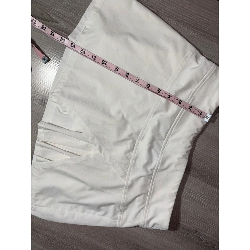 Athleta Womens White Pleated Wrap Skort Tennis Golf Active Skirt Small Pocket